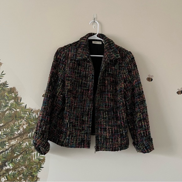 Cold water creek blazer 12 tweed zip up like new - Picture 2 of 7